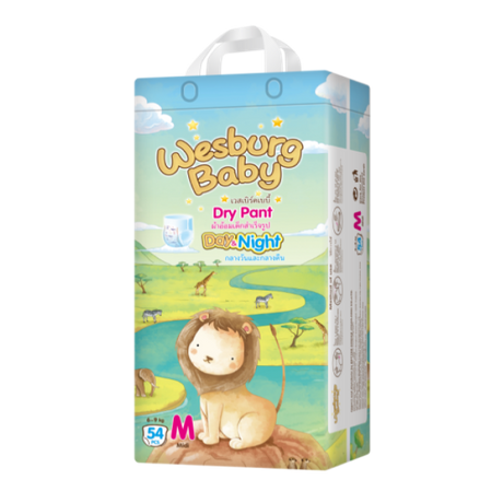 Wesburgbaby Basic Baby Pants Diaper 360 ° محدد 