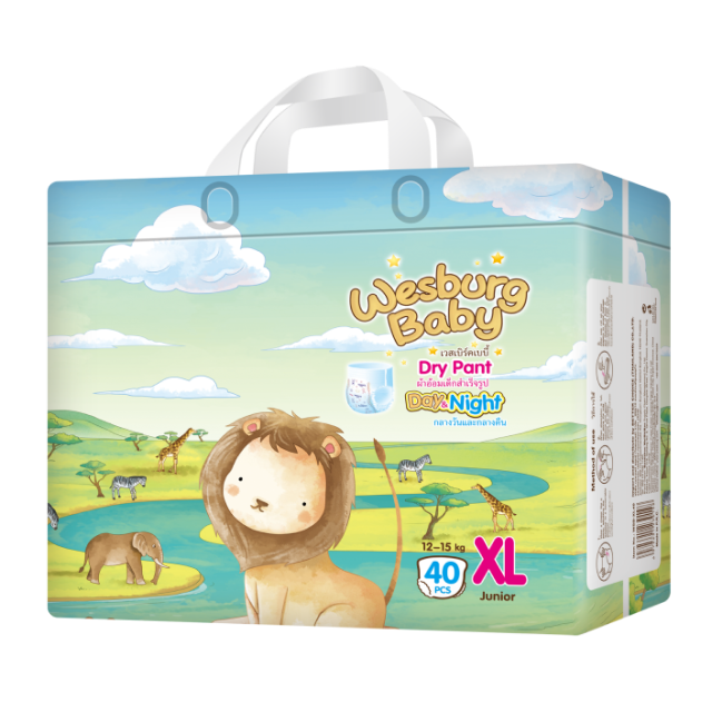 Wesburgbaby Basic حفاضات أطفال بسراويل 360 درجة مع حزام مطاطي 