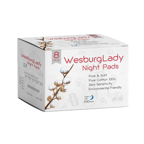 WesburgLady فوط صحية للاستخدام ليلا ونهارا 