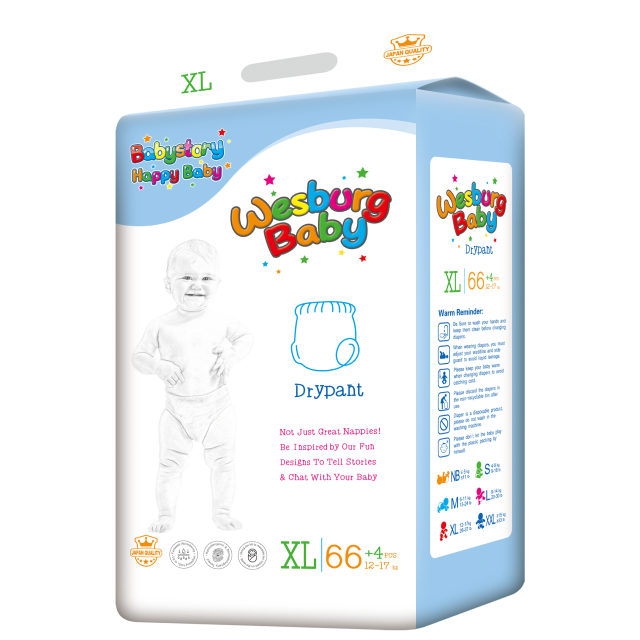 Wesburgbaby Superdry Baby Pants حفاضات 360 درجة حزام مطاطي 