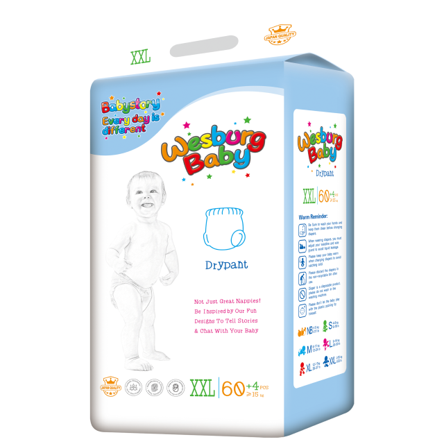 Wesburgbaby Superdry Baby Pants حفاضات 360 درجة حزام مطاطي 
