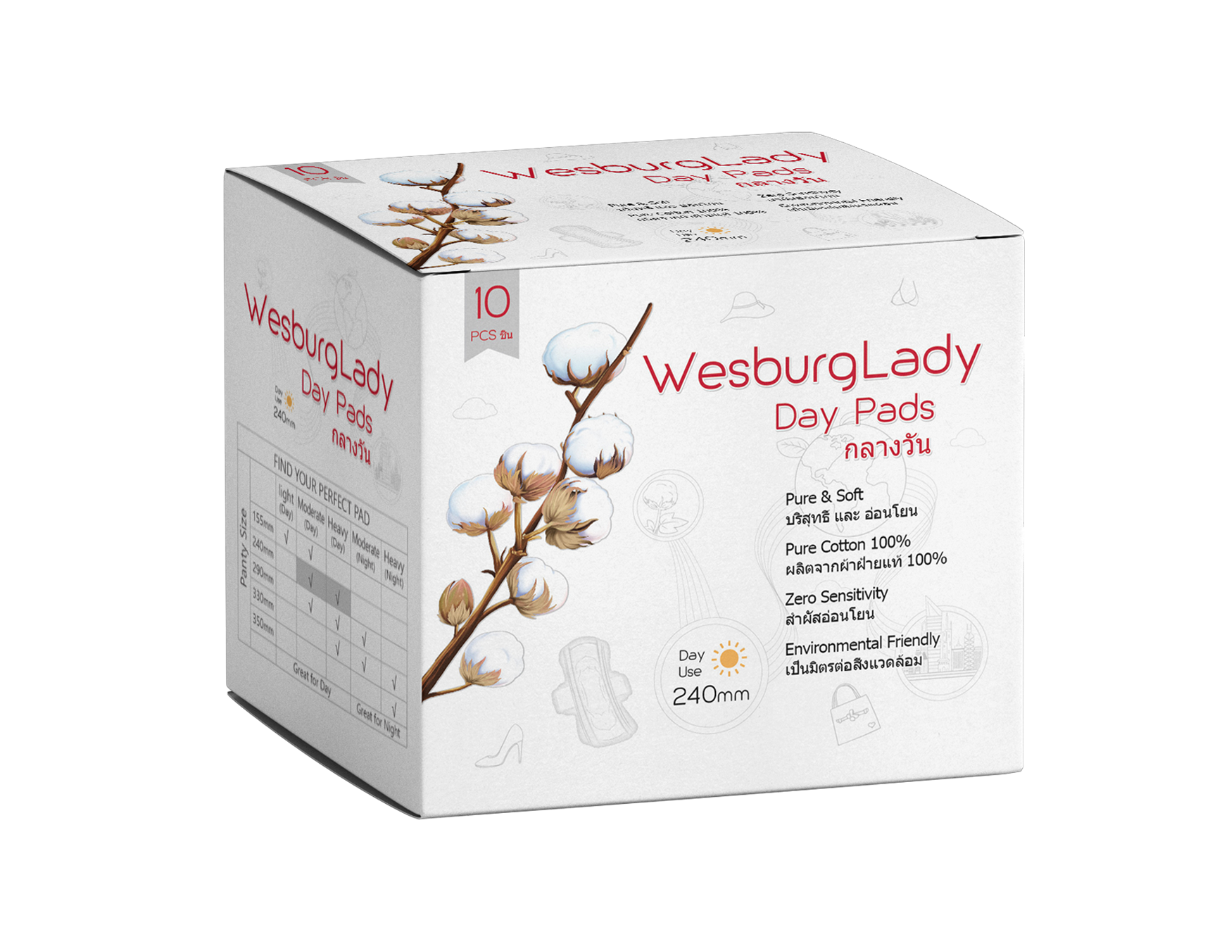 فوط صحية 240 ملم WesburgLady